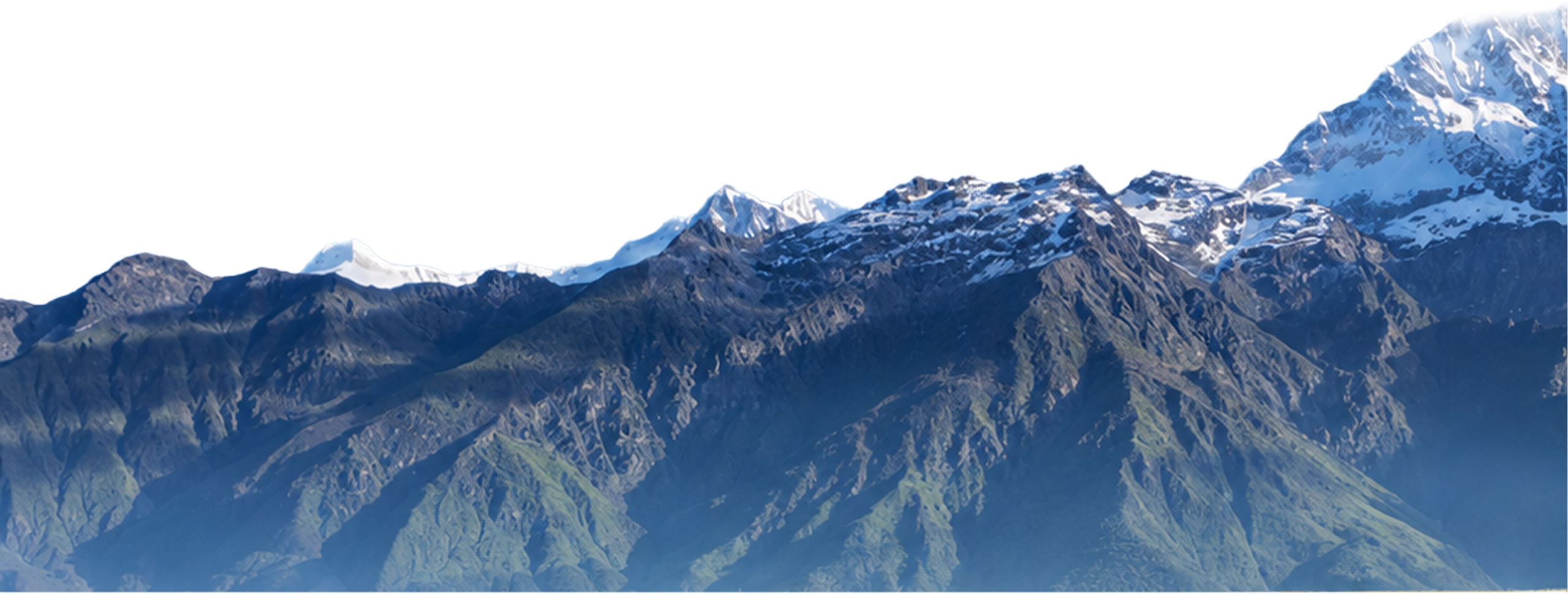Snow-capped Himalayan ridge line